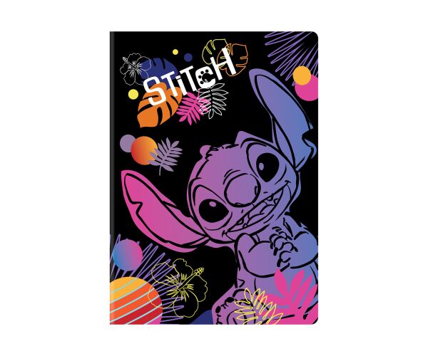 Sešit A4 60 listů Stitch black vzor 1 linka
