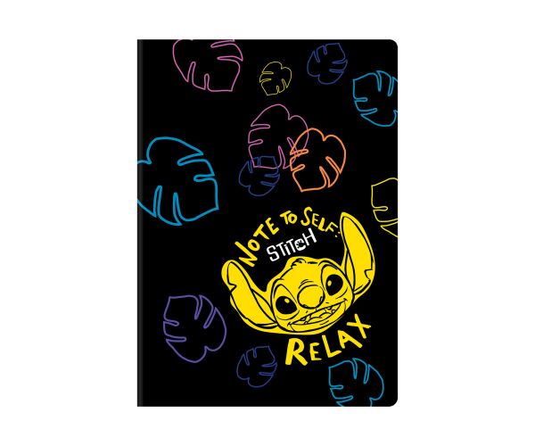 Sešit A4 60 listů Stitch black vzor 2 linka