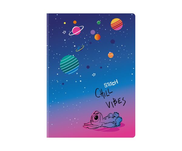 Sešit A5 60 listů Stitch black vzor 1 linka