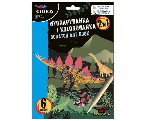 Škrábací obrázek + omalovánky DINO