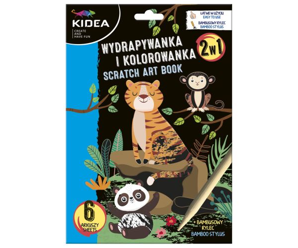 Škrábací obrázek + omalovánky Zvířátka