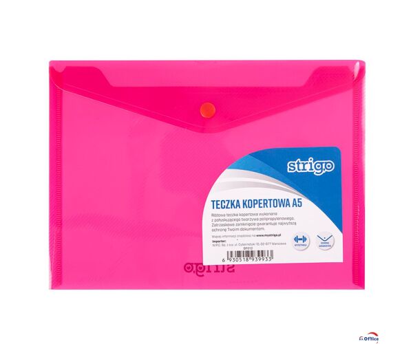 Obálka s drukem A5 PP HORIZONTAL růžová