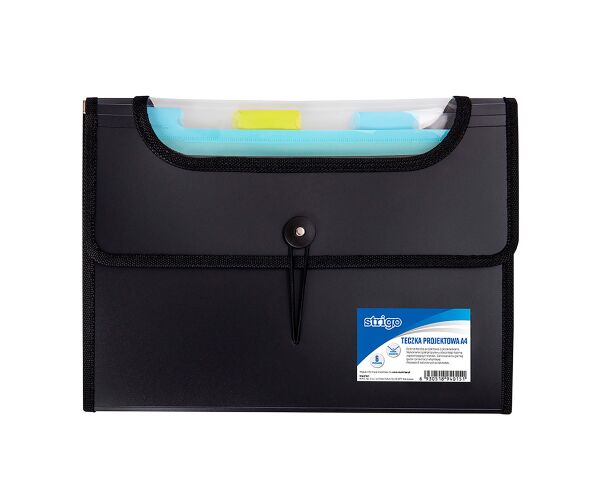 Složka A4 s 6 kapsami STRIGO černá