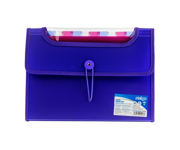 Složka A4 s 12 kapsami STRIGO fialová
