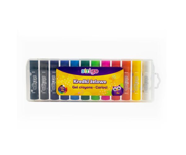 Voskové pastelky gelové STRIGO 12 barev