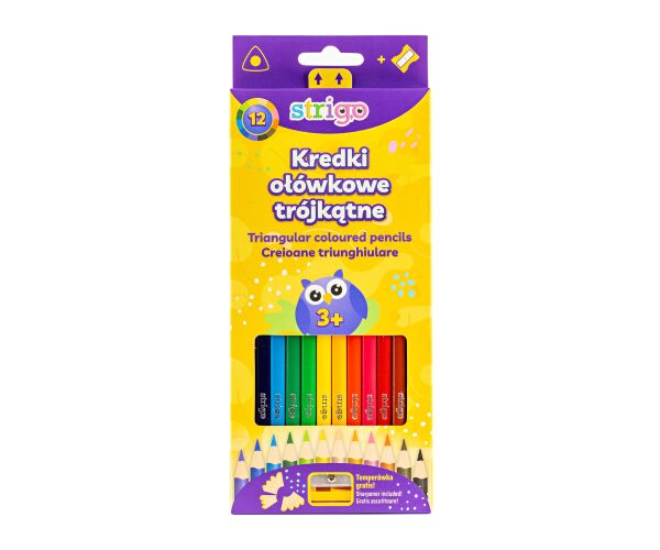 Pastelky trojhranné STRIGO 12 barev