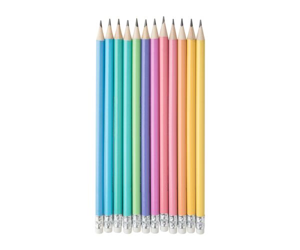 Tužka s gumou STRIGO HB kulatá - Pastel