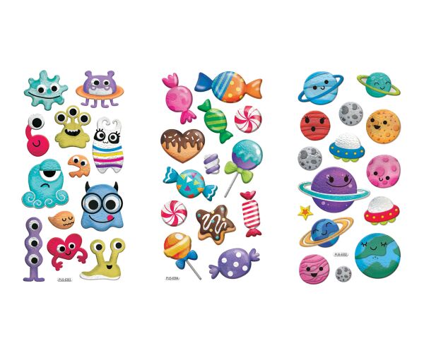 Samolepka 3D Glitter set 6