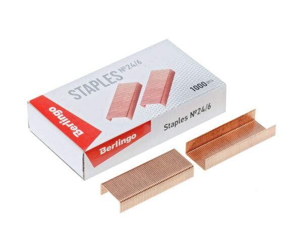 Spony do sešívačky Berlingo 24/6 měděné