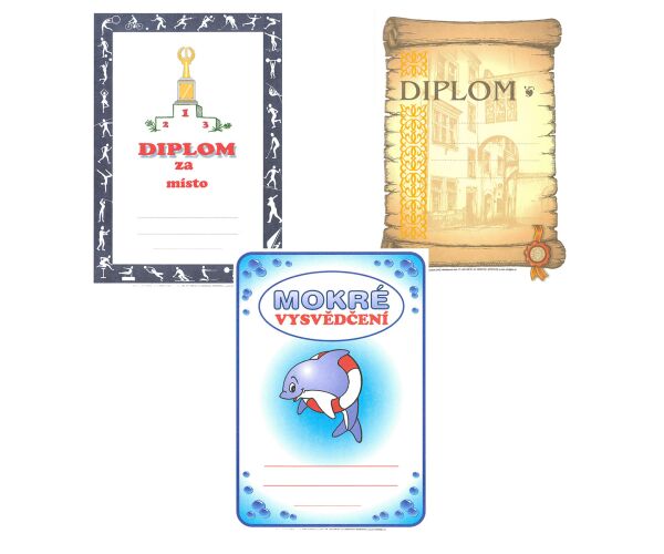 Papírový diplom A4 mix Jiko