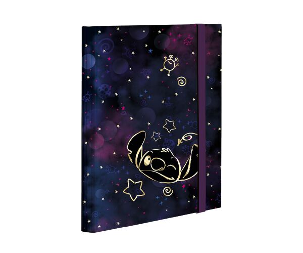 Desky na sešity A4 s širokou gumou - Stitch Gold