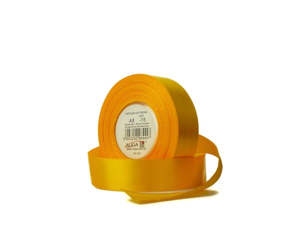 Atlasová stuha 25 mm oranžová - 15