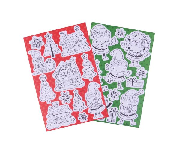 Vánoční samolepky k vymalování