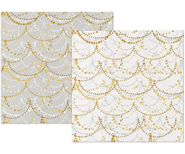 Papírový ubrousek Airlaid Reverse Design Festive Garland