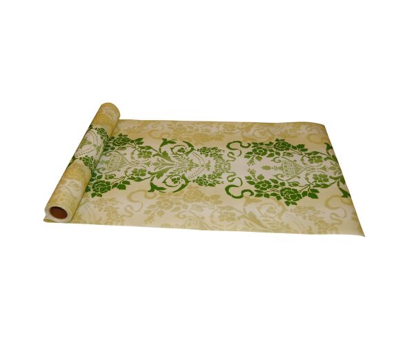 Běhoun stolní airlaid 40x500cm Royal Ivory green