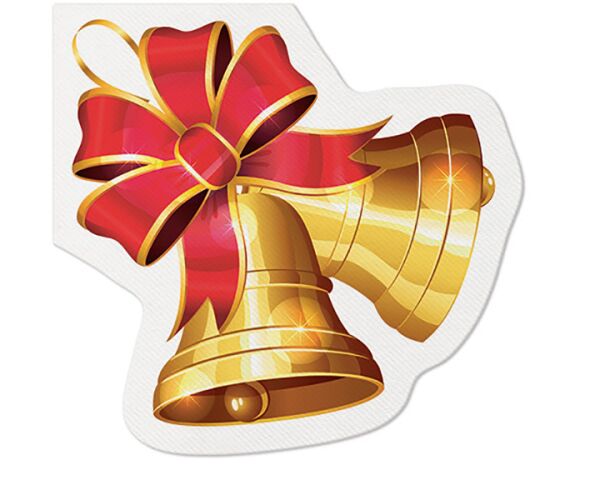 Papírový ubrousek Airlaid Christmas Bells