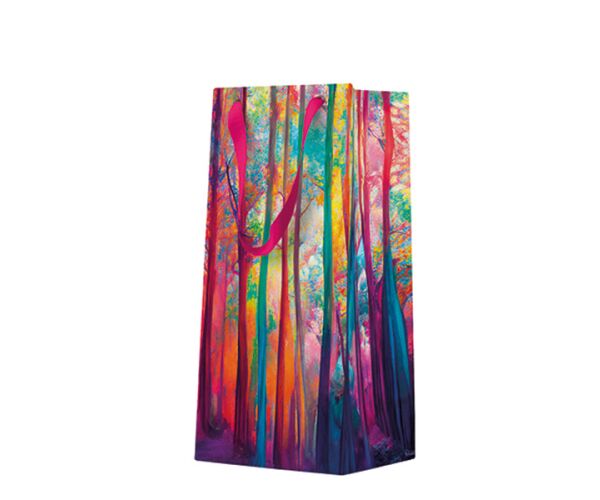 Vánoční papírová taška PAW Colorful Magic Forest narrow DEO