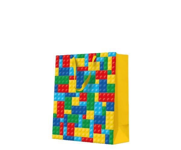Papírová taška PAW střední Colorful Bricks