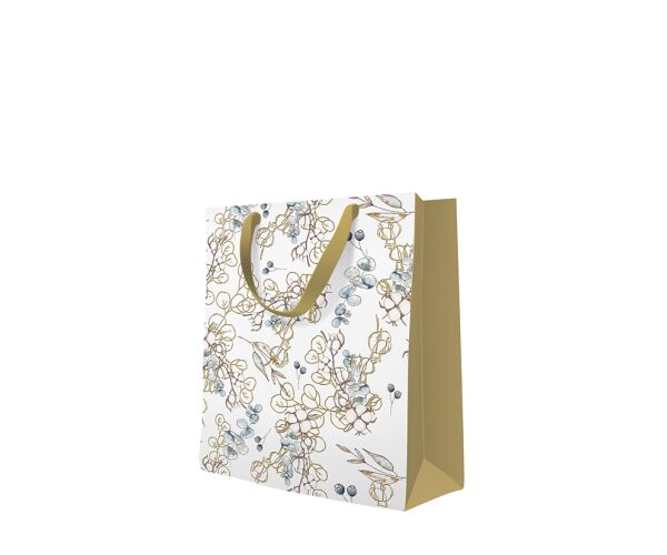 Vánoční taška střední Paw Prémium Winter Leaves