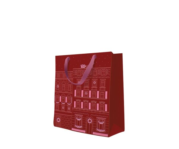 Vánoční papírová taška Paw Premium Christmas Tenements střední