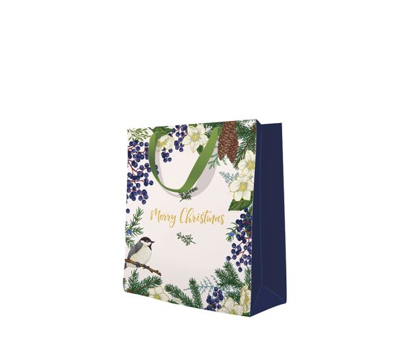 Vánoční papírová taška PAW Christmas Sparrow střední
