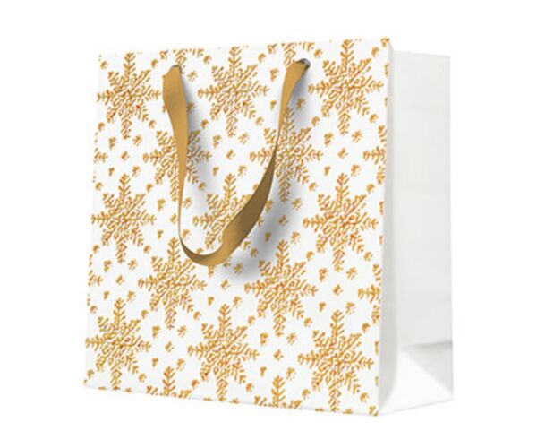 Vánoční papírová taška PAW CD Grunge Textured Snowflakes