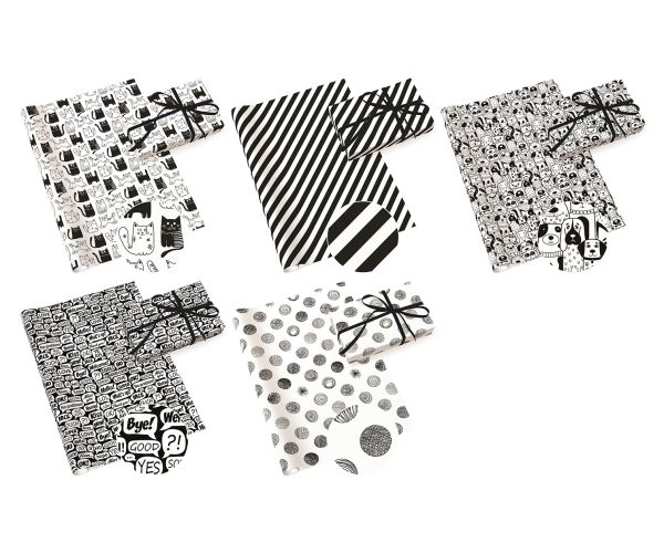 Papír 0,7 x 2 m PAW NEUTRAL 35 bílo - černý