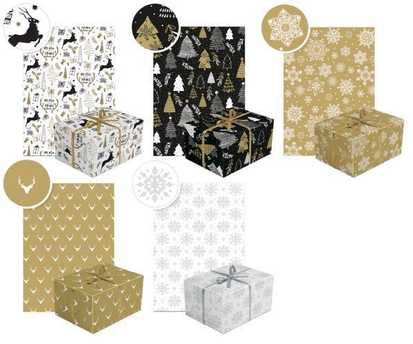 Vánoční dárkový papír PAW 2 m Neutral 17