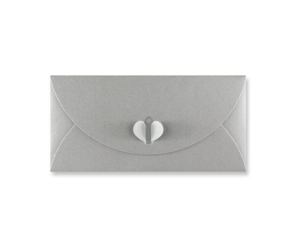 Barevná obálka DL LUX BUTTERFLY stříbrná