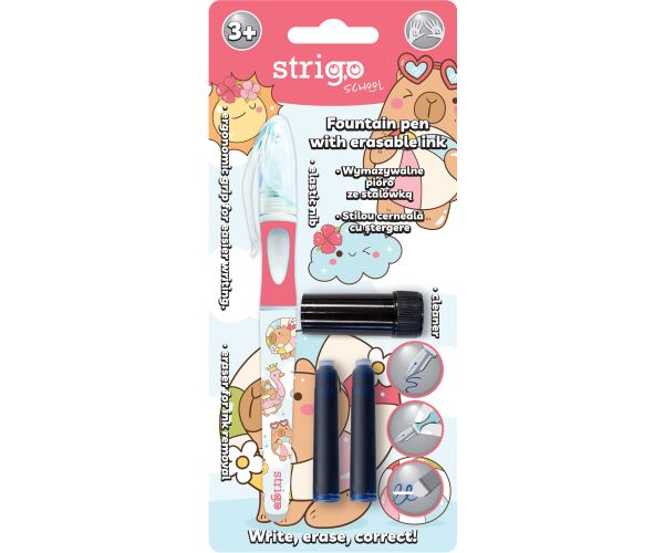 Gumovací pero na bombičky Strigo Kapybara růžová