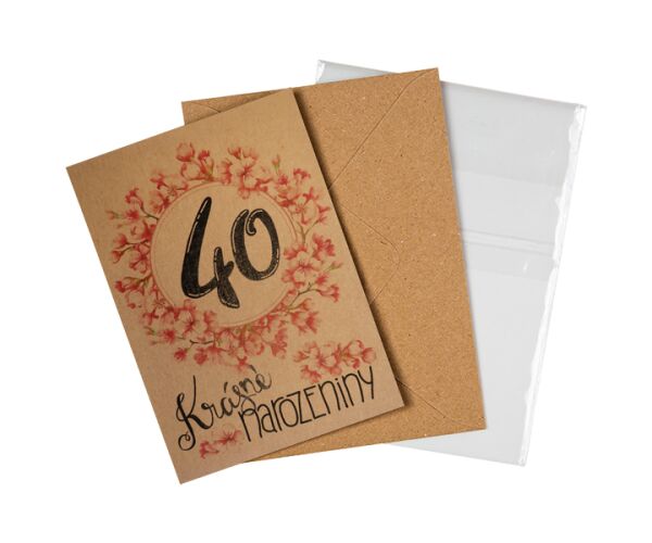 Přání BeBechy 40 Krásné narozeniny