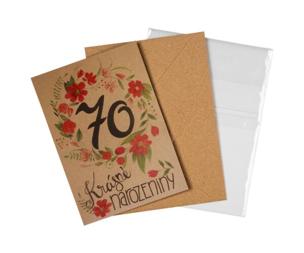 Přání BeBechy 70 Krásné narozeniny