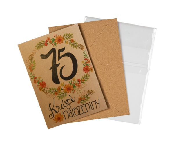 Přání BeBechy 75 Krásné narozeniny