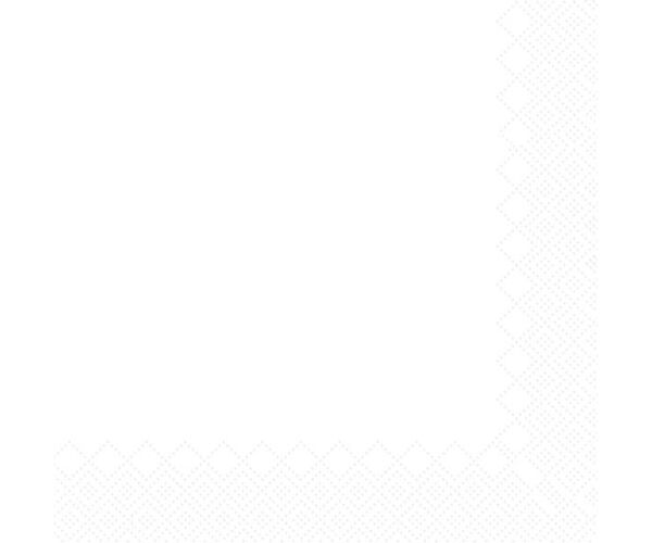 Papírový ubrousek Airlaid Unicolor - bílý