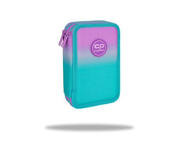 Penál 2 zipy Jumper Gradient Blueberry - vybavený