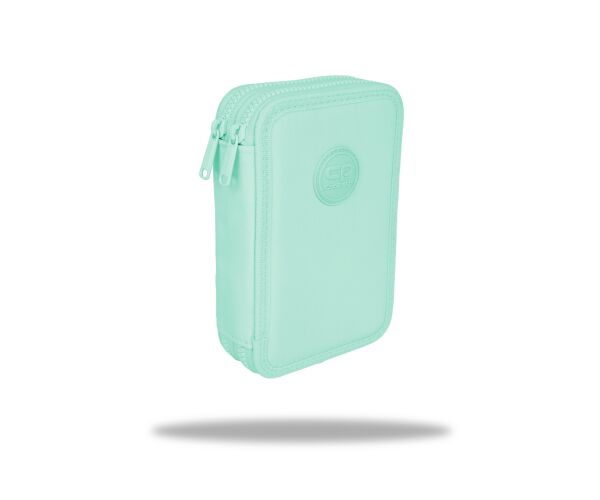 Penál 2 zipy Jumper Pastel Powder Mint - vybavený