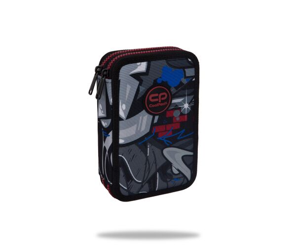 Penál 2 zipy Jumper Street Art - vybavený