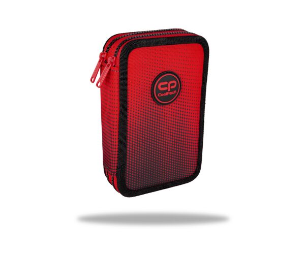 Penál 2 zipy Jumper Gradient Cranberry - vybavený