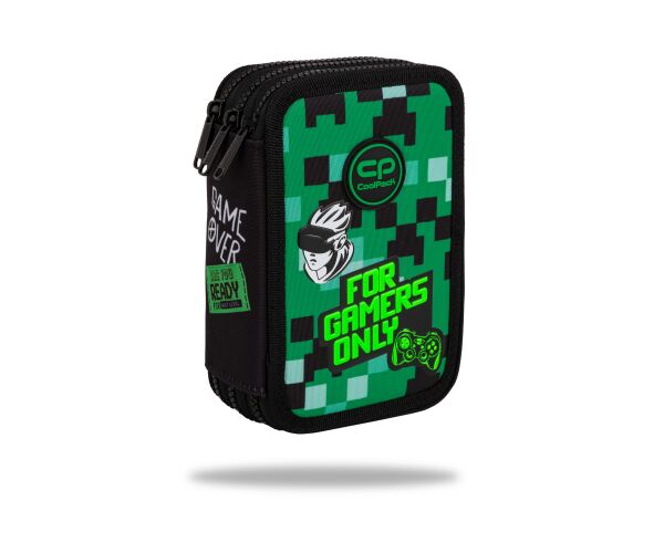Penál 3 zipy Jumper Game Zone - vybavený