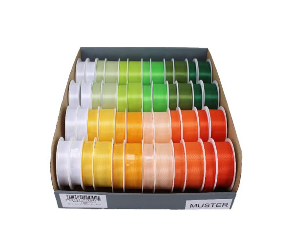 Atlasová stuha na špulce 48 ks F2509