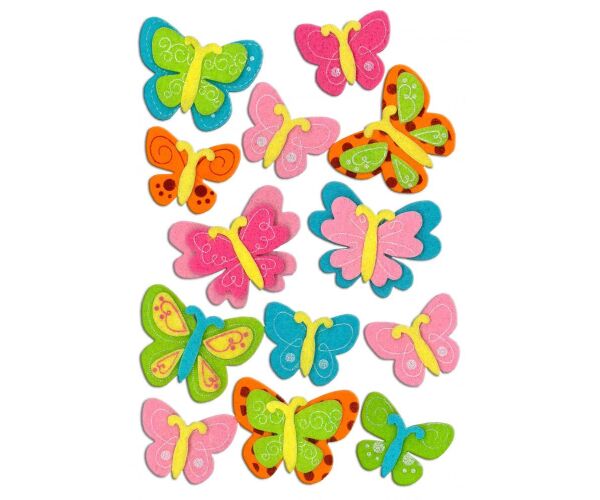 BREWIS samolepka filc FVC100 13ks Motýli