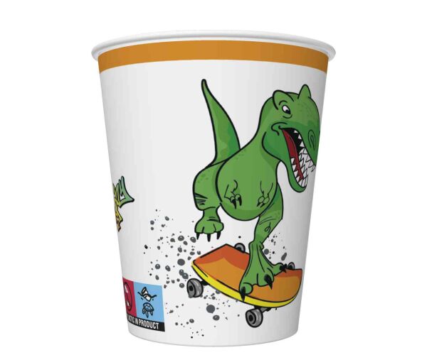 Papírový kelímek 0,25l Crazy Dino