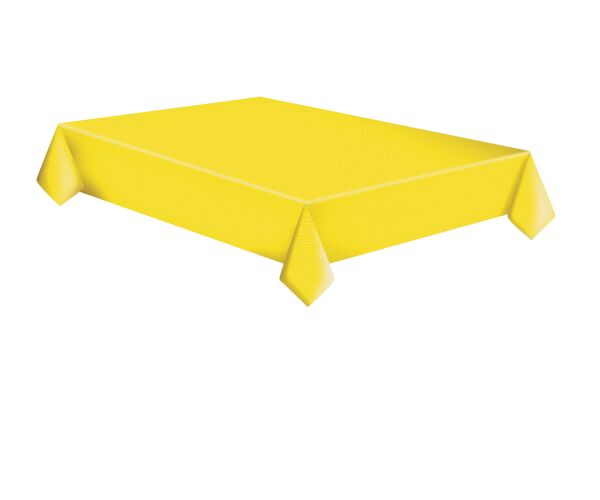 Papírový ubrus 180 cm White Dots on Sunflower Yellow