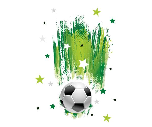 Papírový ubrus 180 cm Football with Stars