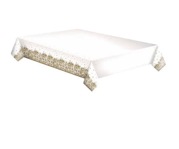 Papírový ubrus 180 cm Ornament Silver