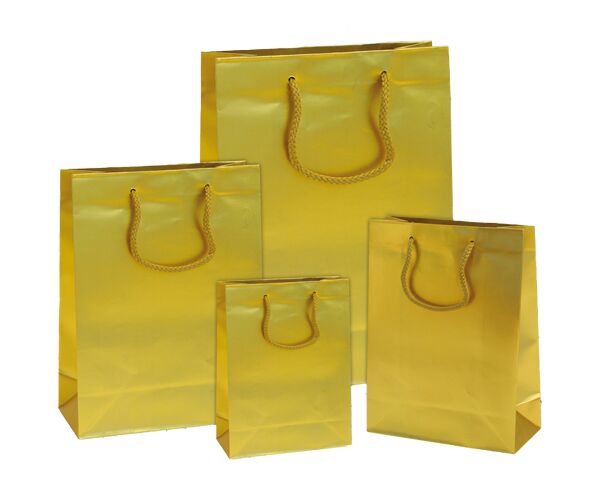 Papírová taška Color velká zlatá