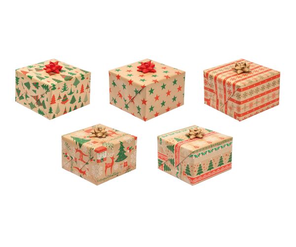 Papír 0,7x2m P2_KRAFT_GW_5 Vánoční /50/