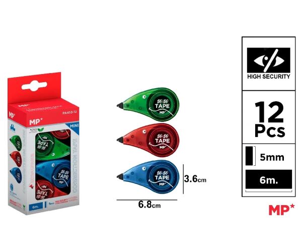Korekční páska 5 mm 6, 12 ks na blistru