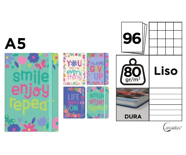 Notes A5 s gumou 96l  - Smile