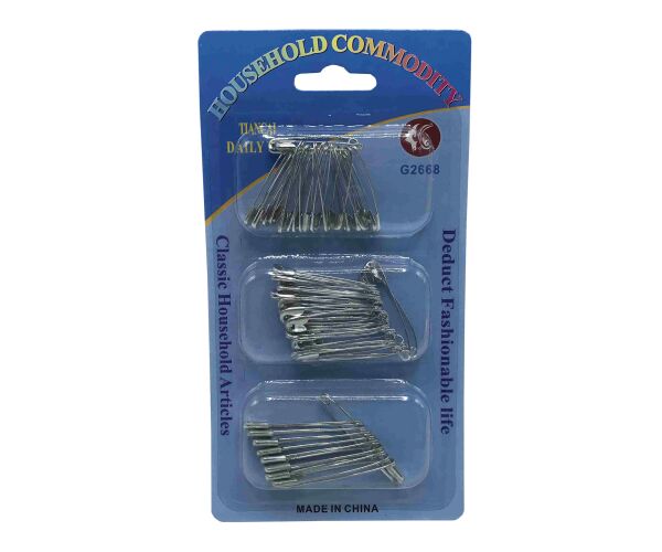 Zavírací špendlíky 3 velikosti 50 ks